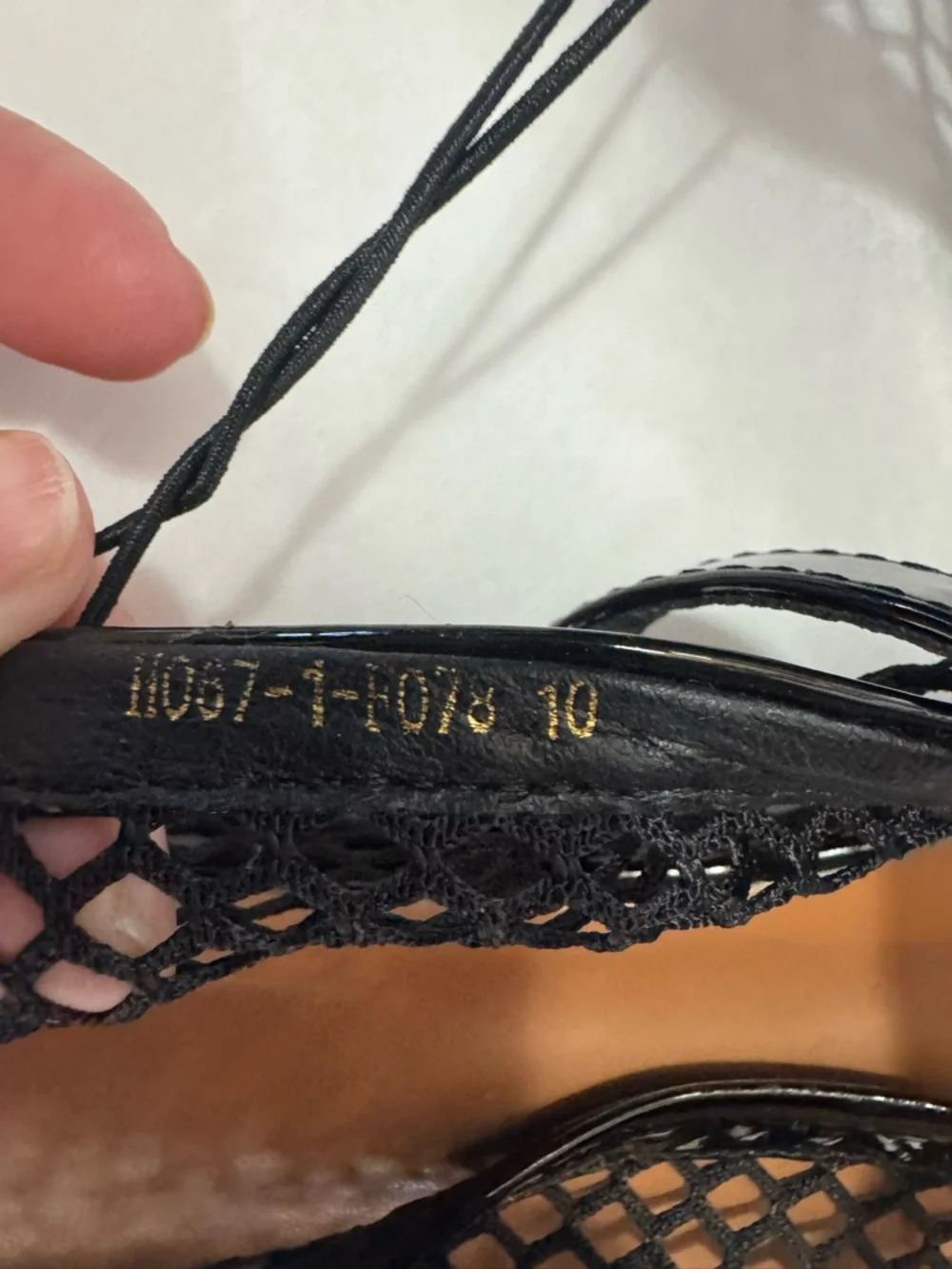 New Black Mesh Mary Jane Buckle closure Flats size 10